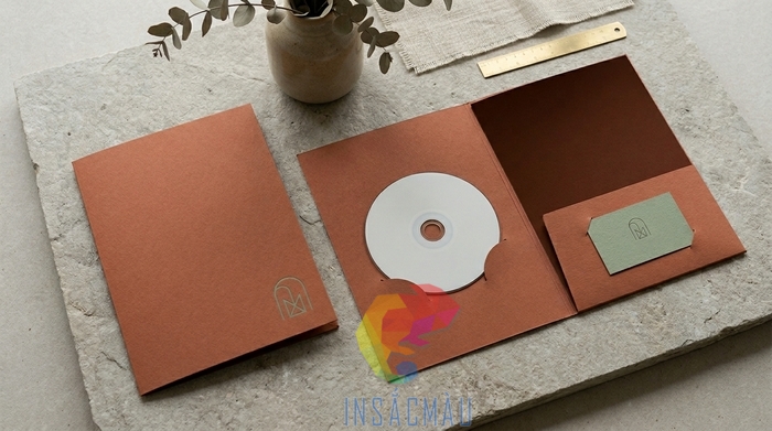 Thiết kế folder có khe để CD sang trọng, tinh tế