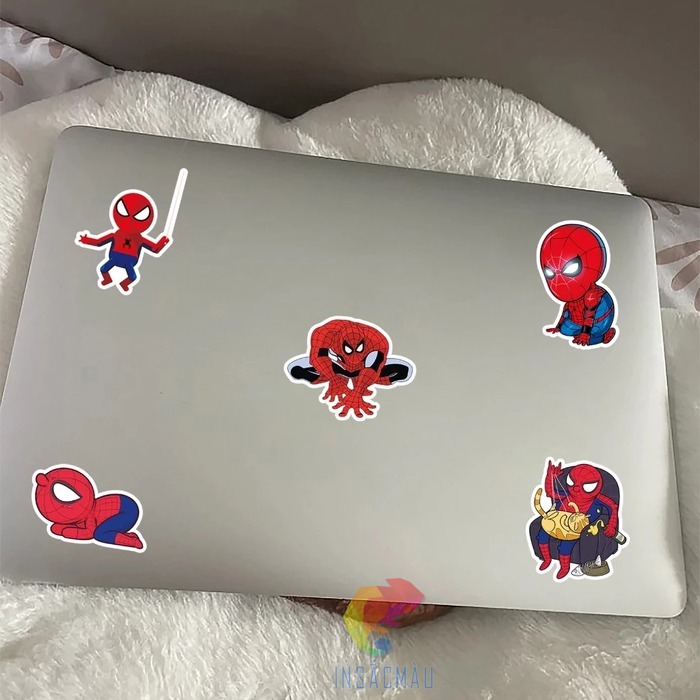 35+ Mẫu Sticker Spiderman Cực Chất, Phong Cách Đa Dạng 45 Mẫu sticker Spiderman hoạt hình dán laptop