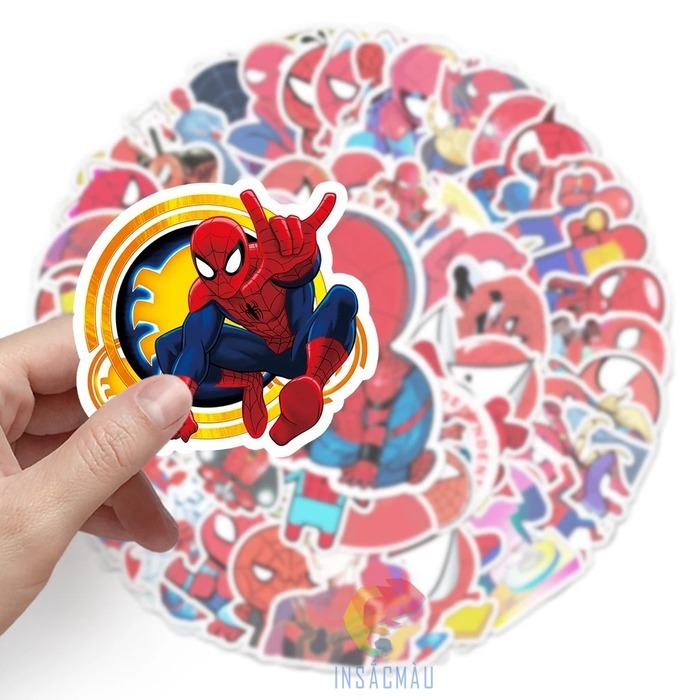 Mẫu sticker Spiderman dán độc đáo