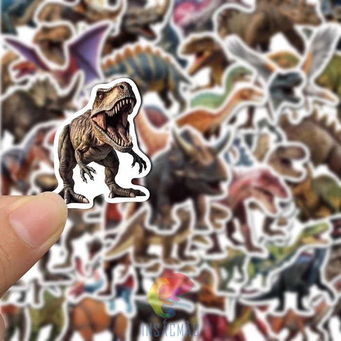Mẫu sticker khủng long bạo chúa 3D