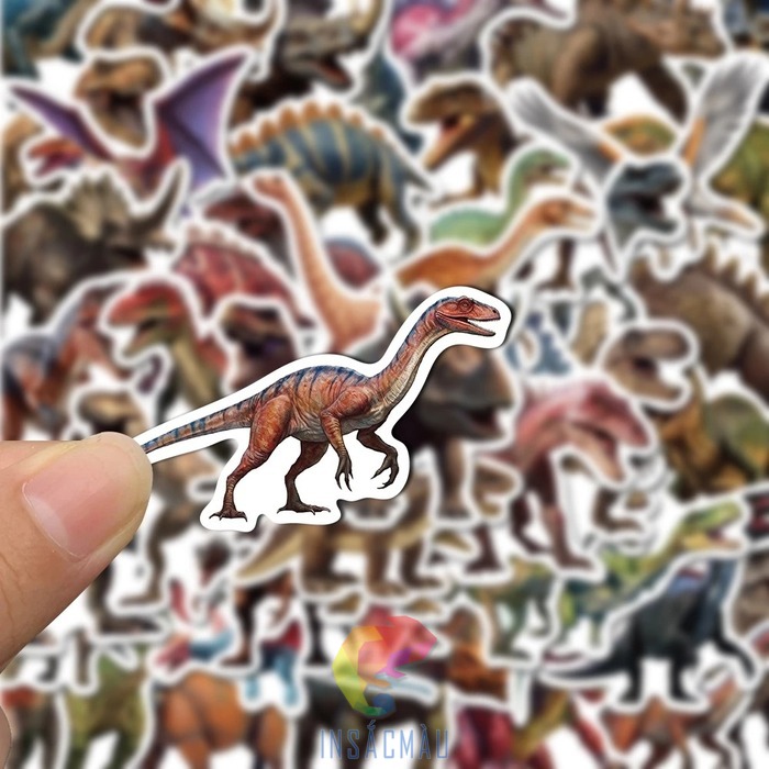 Mẫu sticker khủng long ăn thịt