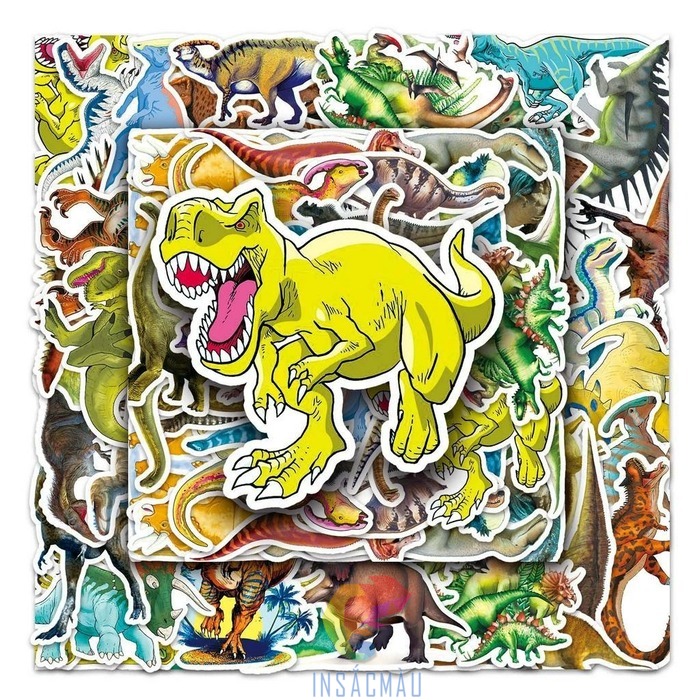 Mẫu sticker khủng long ăn thịt