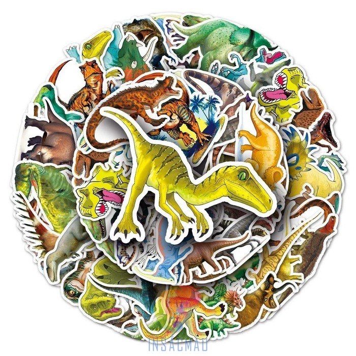 Các mẫu nhãn sticker hình khủng long bạo chúa