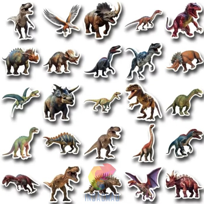 Các mẫu sticker khủng long loài ăn thịt