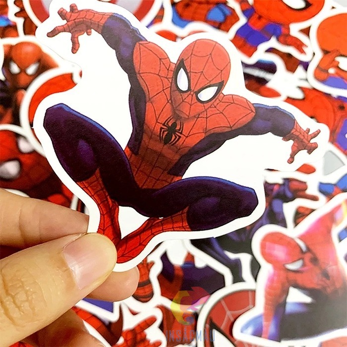 Mẫu sticker Spiderman 3D chân thực