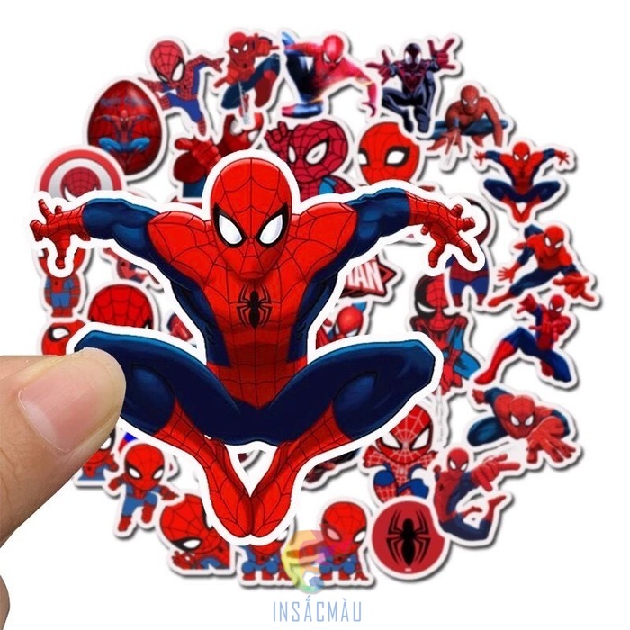 Mẫu sticker Spiderman 3D sống động