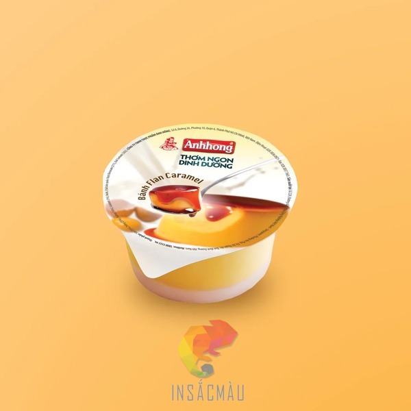 Mẫu tem nhãn dán hũ bánh flan