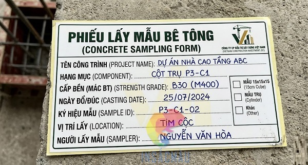 Mẫu tem dán mẫu bê tông thiết kế đơn giản