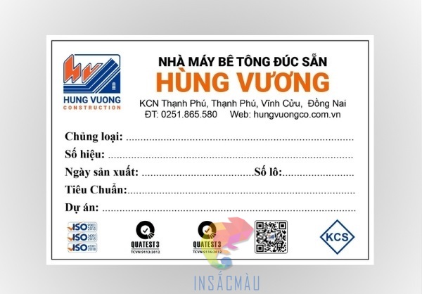 Mẫu tem dán mẫu bê tông thiết kế nhiều màu