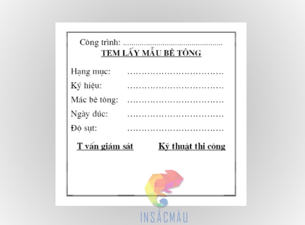 Mẫu tem dán mẫu bê tông trắng đen