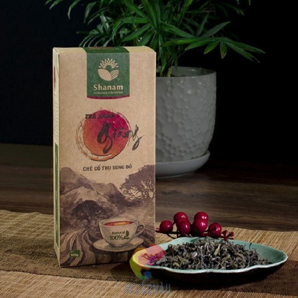 Mẫu thiết kế bao bì hộp trà dáng đứng, chất liệu kraft