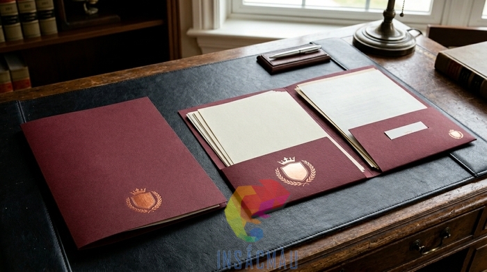 Mẫu folder 2 túi cho ngành giáo dục