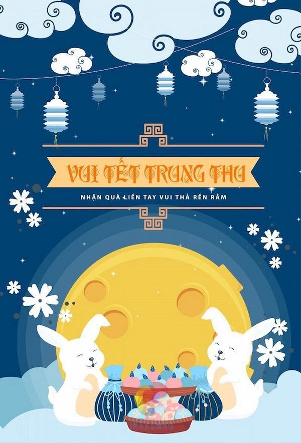 Mẫu tờ rơi quảng cáo trung thu thiết kế ấn tượng