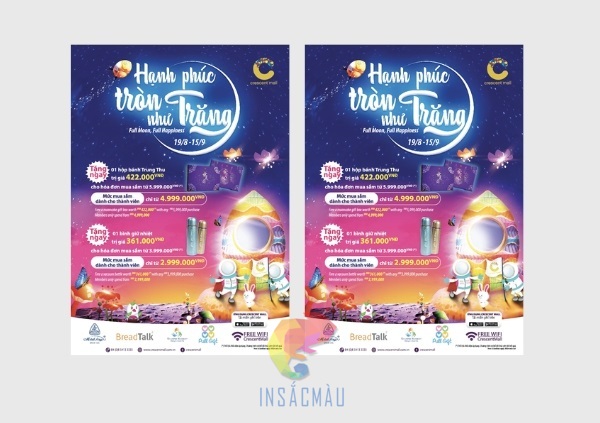 Mẫu tờ rơi quảng cáo trung thu nhiều màu sắc bắt mắt
