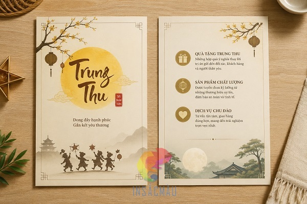 Mẫu tờ rơi trung thu phong cách dơn giản, tinh tế
