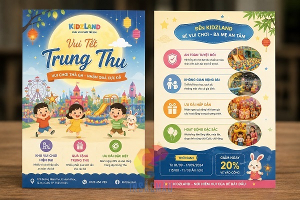 Mẫu tờ rơi trung thu cho các khu vui chơi