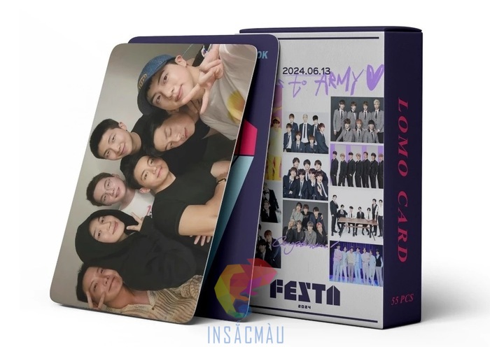 Mẫu card bo góc nhóm nhạc BTS