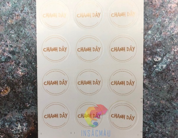 Mẫu tem nhãn chanh dây thiết kế đơn giản
