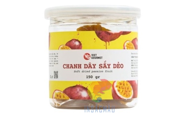 Mẫu tem nhãn chanh dây màu vàng nổi bật