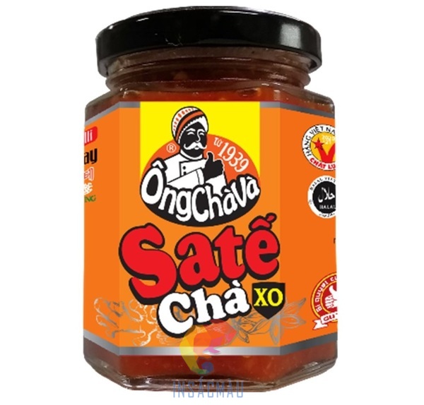 Mẫu tem nhãn dán sa tế màu cam nổi bật