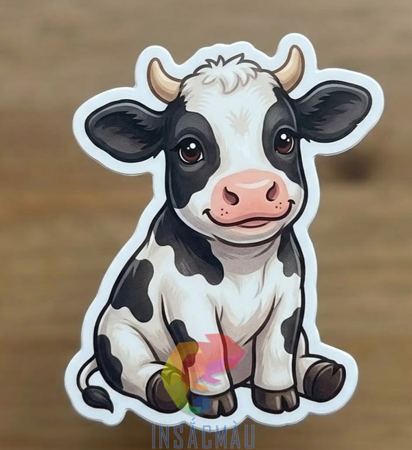 Tại sao nên đặt in sticker bò sữa cute tại công ty In Sắc Màu