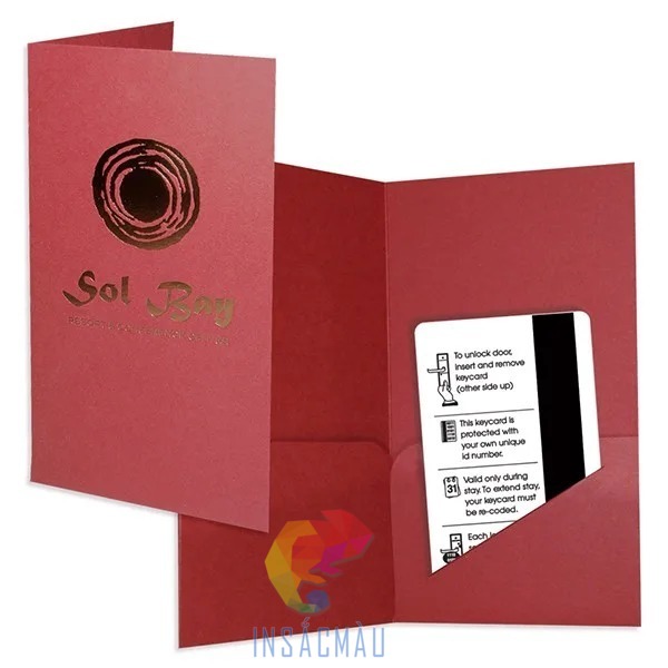 Mẫu bìa đựng thẻ từ gập đôi