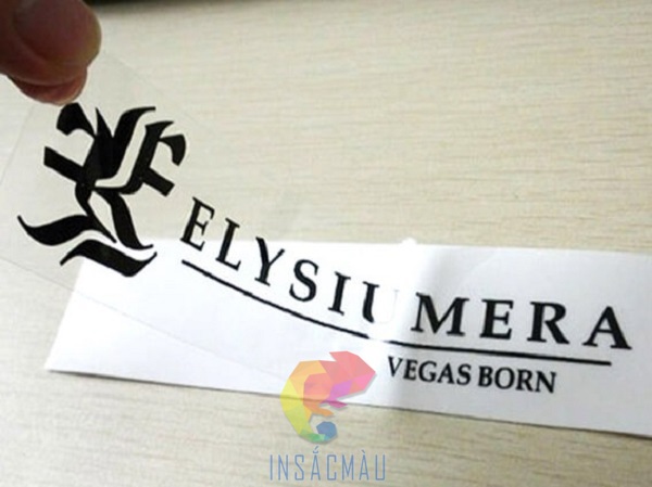 Mẫu decal chữ bằng chất liệu nhựa trong suốt