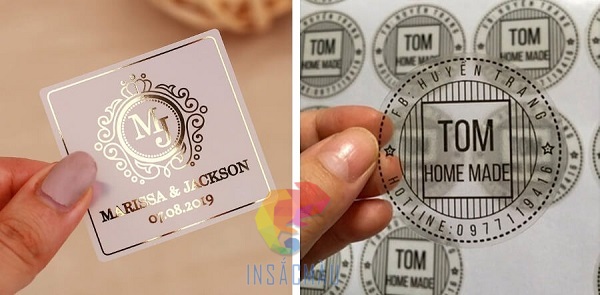 Mẫu decal chữ in trên nhựa trong