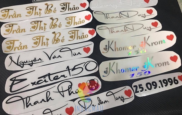 Mẫu decal chữ độc đáo, ấn tượng