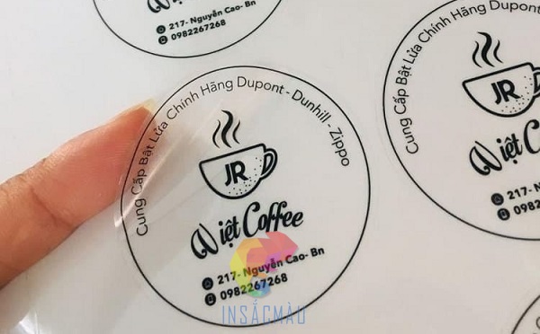 Mẫu decal chữ dán ly, chai đựng cà phê