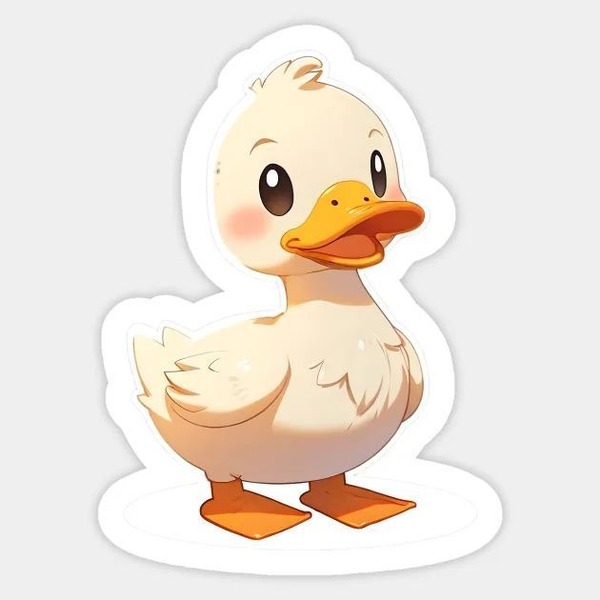 Mẫu sticker con vịt trắng đẹp, dễ thương