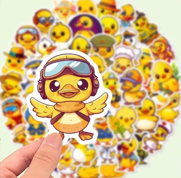 Mẫu sticker hình con vịt mang mắt kính