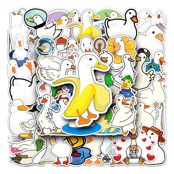 Mẫu sticker con vịt mặc vỏ chuối