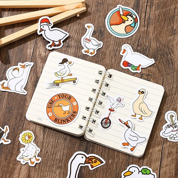 Các mẫu sticker con vịt trang trí sổ tay