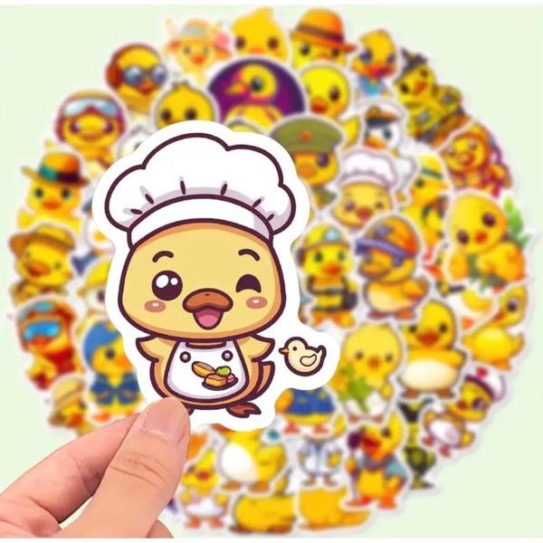 Mẫu sticker con vịt đầu bếp