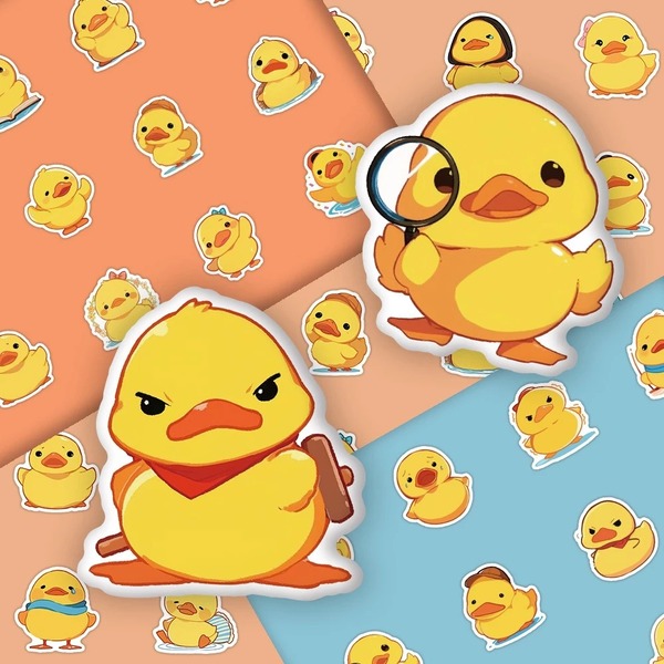 Mẫu sticker hình con vịt con đáng yêu, xinh xắn