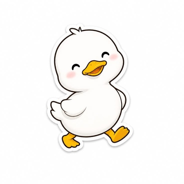 Mẫu sticker con vịt dễ thương