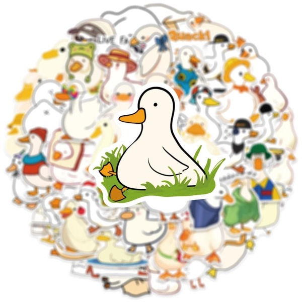 Mẫu sticker con vịt trắng dễ thương