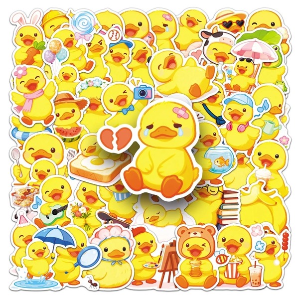 Mẫu sticker con vịt vàng khóc nhè