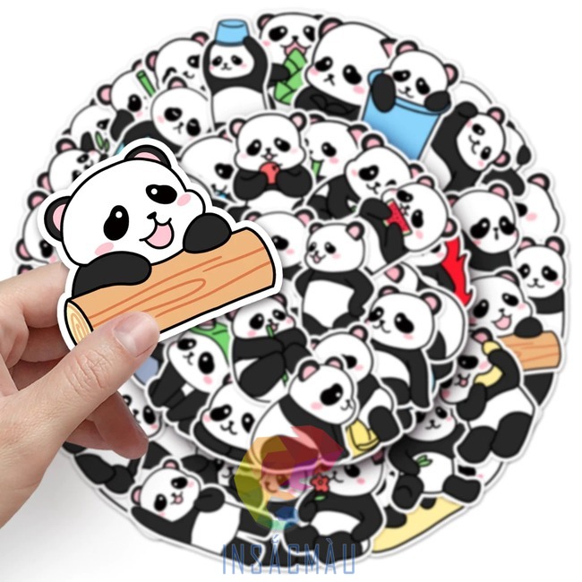 Mẫu sticker gấu trúc thư giãn