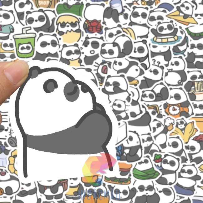 Mẫu sticker gấu trúc hờn dỗi