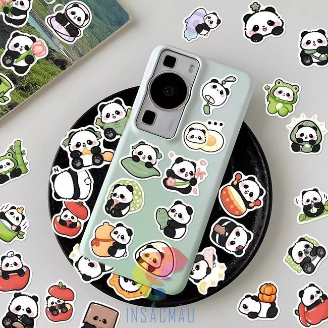Mẫu sticker gấu trúc dán điện thoại