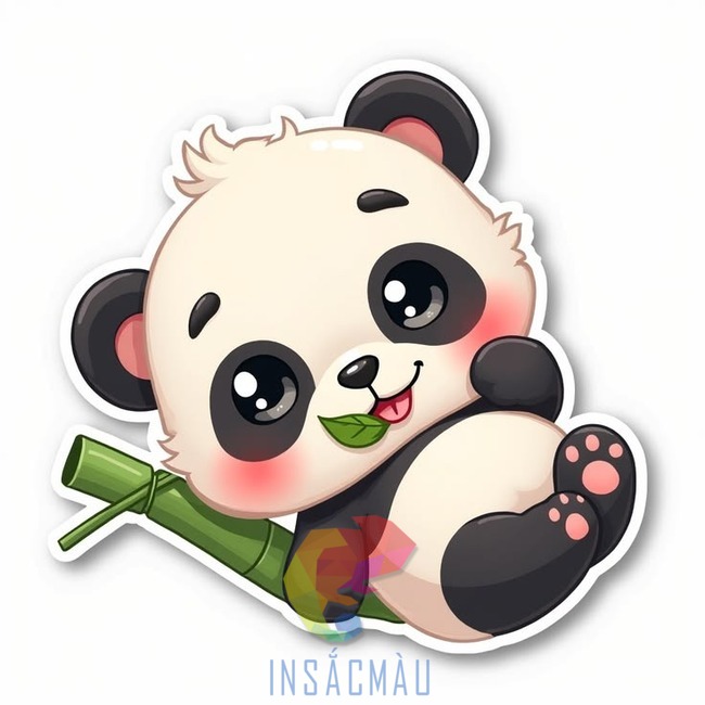 Mẫu sticker gấu trúc dễ thương