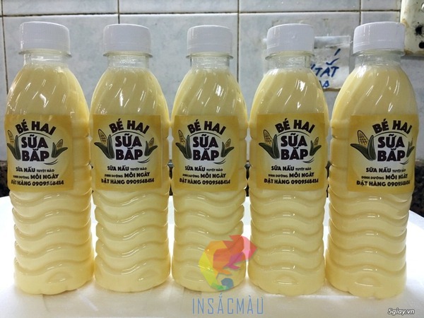 Mẫu tem nhãn sữa bắp bằng decal nhựa sữa