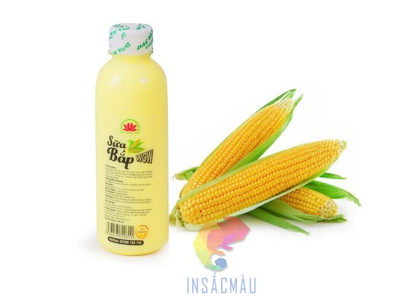 Mẫu tem nhãn dán sữa bắp bằng chất liệu nhựa trong