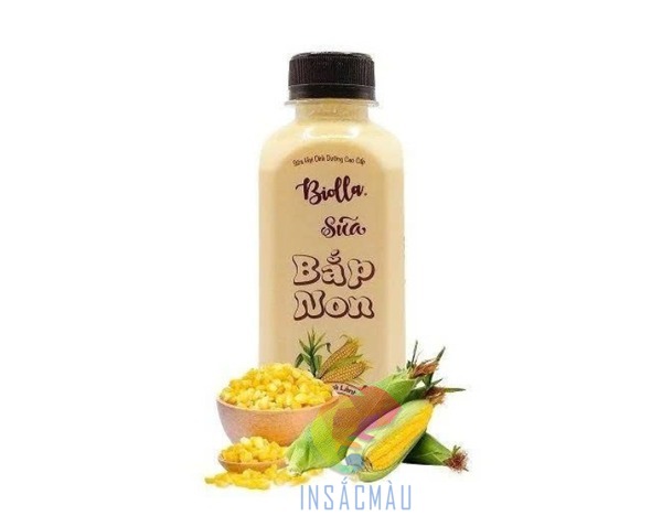 Mẫu tem nhãn dán sữa bắp bằng decal trong suốt