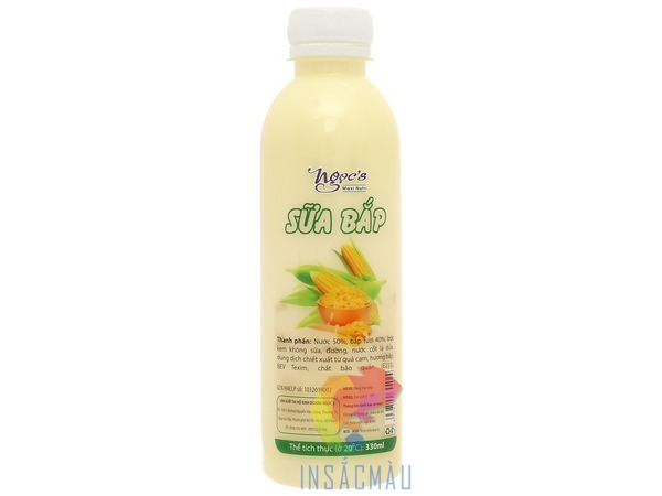 Mẫu tem nhãn sữa bắp thiết kế đẹp