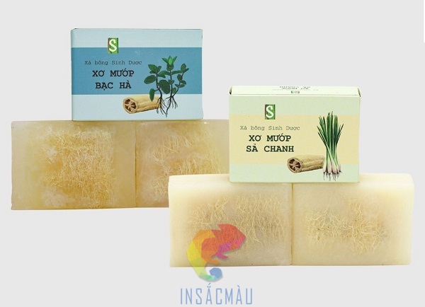 Mẫu tem nhãn xà phòng hình chữ nhật