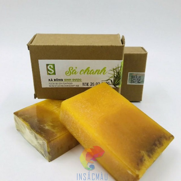 Mẫu tem dán hộp đựng bánh xà phòng bằng decal nhựa sữa