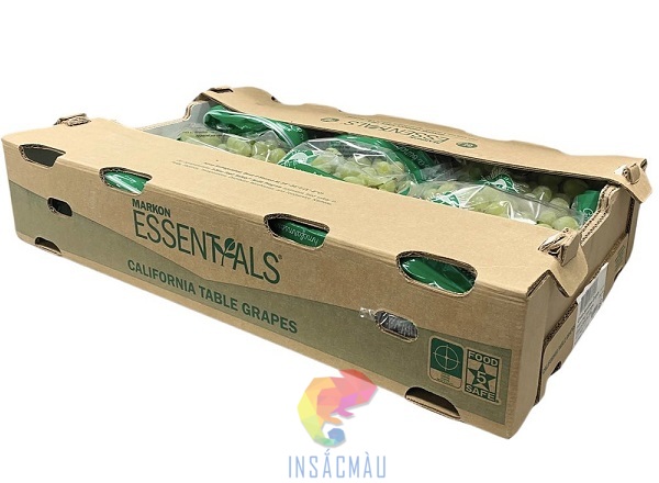 Mẫu thùng carton đựng nho thiết kế tối giản